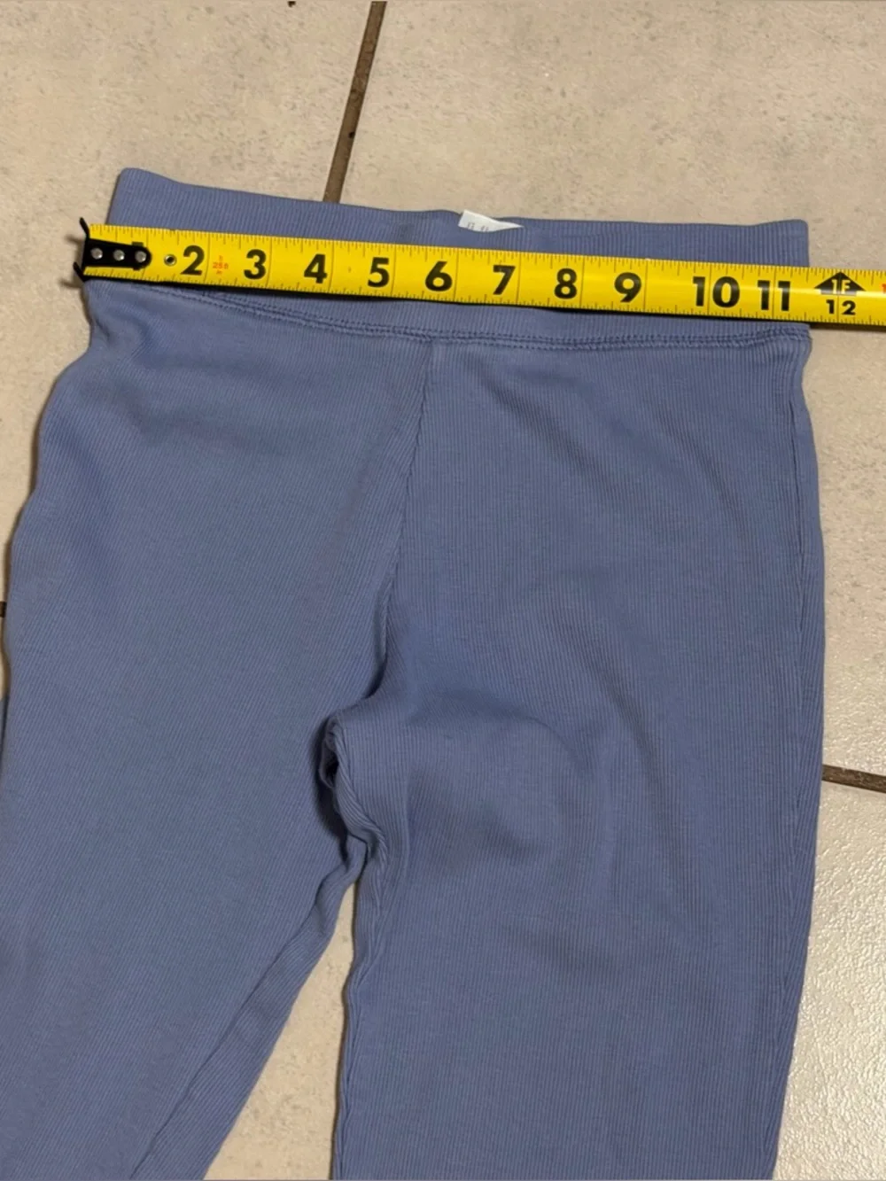 OshKosh B'gosh Kids Girl Blue Light Periwinkle Ribbed Knit Top Flare Leggings 12